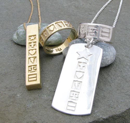 Pledge of Allegiance Patriotic Jewelry Gold and Silver Jewelry Symbolizing the Pledge of Allegiance