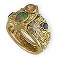 Custom Created Celtic Rings with gems & diamonds